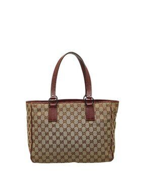 Gucci GG Canvas Tote Beige Borde